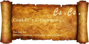 Csatári Csongor névjegykártya