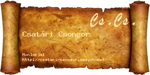 Csatári Csongor névjegykártya